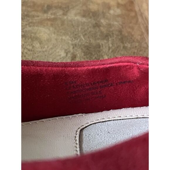 Alex Marie Red Suede Flat Pumps Almond Toe Women’s Size 8.5M - Picture 7 of 9